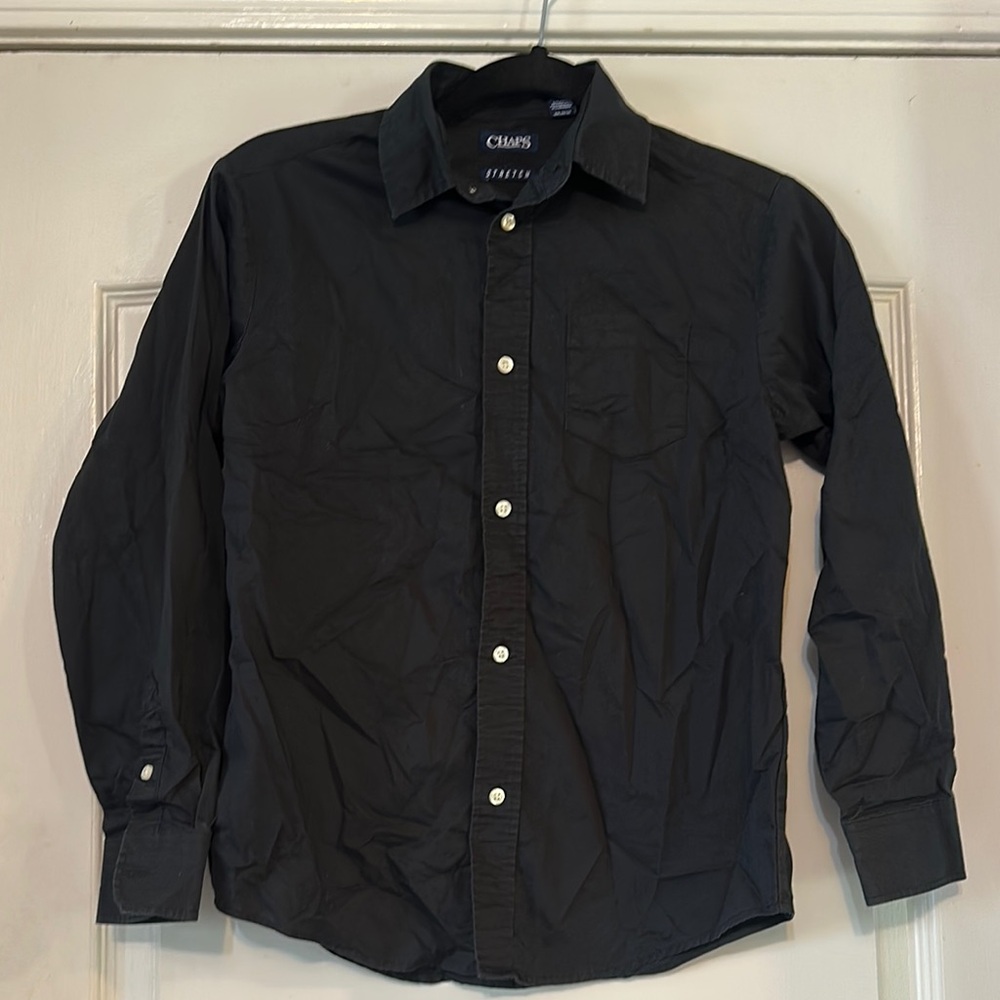 Chaps Black and White Button Down Shirt